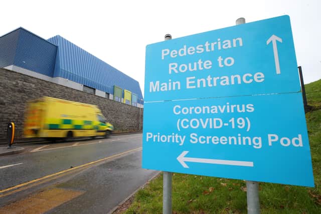 Press Eye - Belfast - Northern Ireland - 11th January 2021
Photo by Jonathan Porter / Press Eye
General view of Craigavon Area Hospital, Co. Armagh, which in the last number of days has seen a sharp increase in the number of inpatients due to the COVID-19 pandemic.