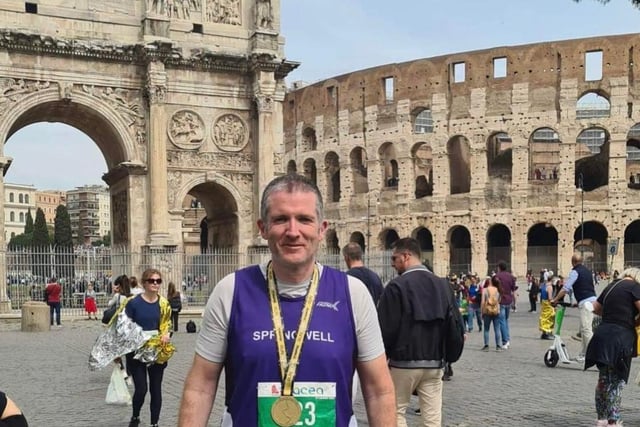 John Butcher at the Rome Marathon