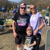 John McGerty and family after his final run which was the Ecos Parkrun in Ballymena