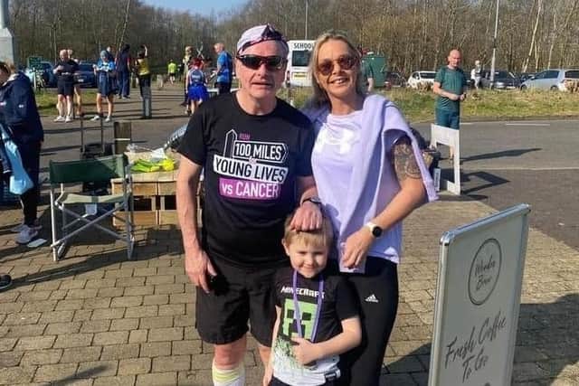 John McGerty and family after his final run which was the Ecos Parkrun in Ballymena