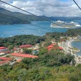Wonder of the Seas alongside at Labadie, Haiti.