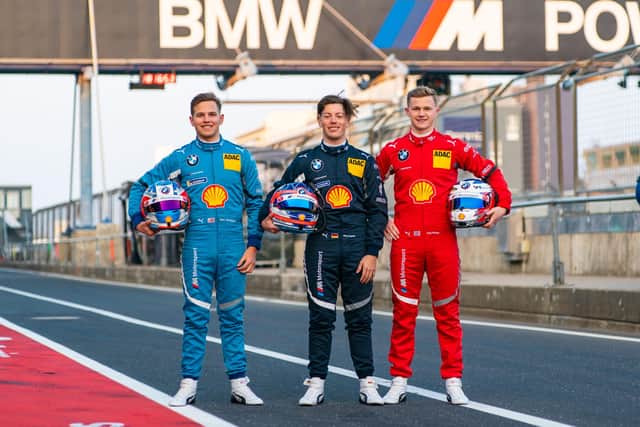 Hillsborough’s Daniel Harper, far right, has got his 2022 race season with the BMW Junior Team off to a hugely promising start with a stunning qualifying performance in the opening round of the Nürburgring Endurance Series on Saturday, March 26. Picture: BMW M Motorsport