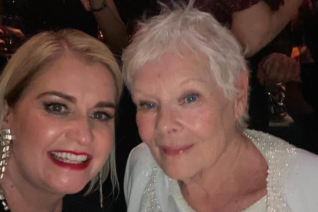 Portadown talent agent Shelley Lowry of Shelley Lowry Talent Management with Dame Judy Dench who starred with Gilford boy Jude Hill in Sir Kenneth Brannagh's Oscar winning movie 'Belfast' at the Academy Awards ceremony in Los Angeles, California.