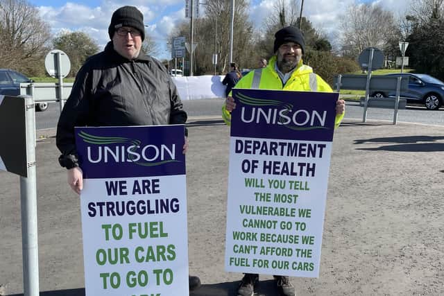 Unison members working in the Southern Health Trust are seeking fairer pay. The union met with management on Thursday at Craigavon Area Hospital.
