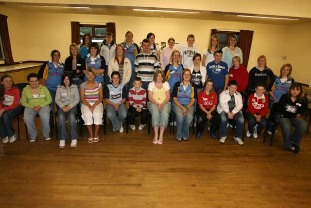 Glarryford Foung Farmer's Club joint Club Leaders, Susan Christie and Claire McDowell pictured with new and junior members at the first meeting on the new season. BT37-001JM.