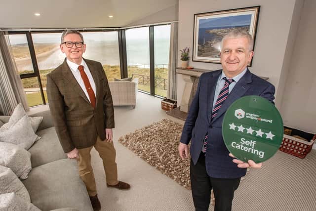 Pictured at Strand Head accommodation in Portstewart (L-r) is Norman McBride, Senior Quality Advisor at Tourism NI with Trevor Turkington, Owner of Strand Head.