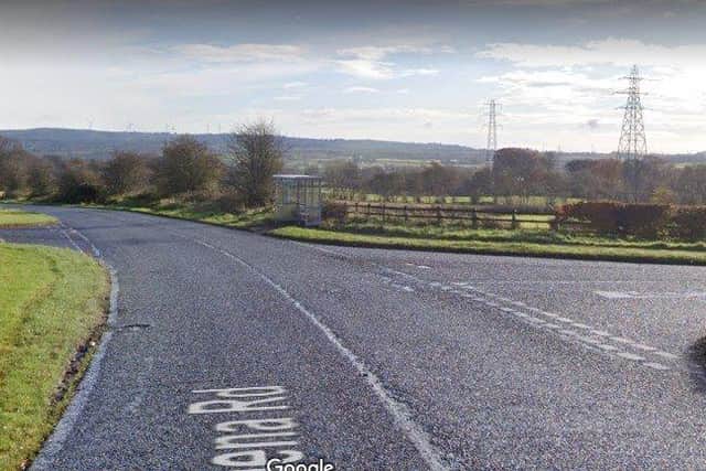 The junction of Ballymena Road with Grange Road, outside Ballyclare. Picture: Google