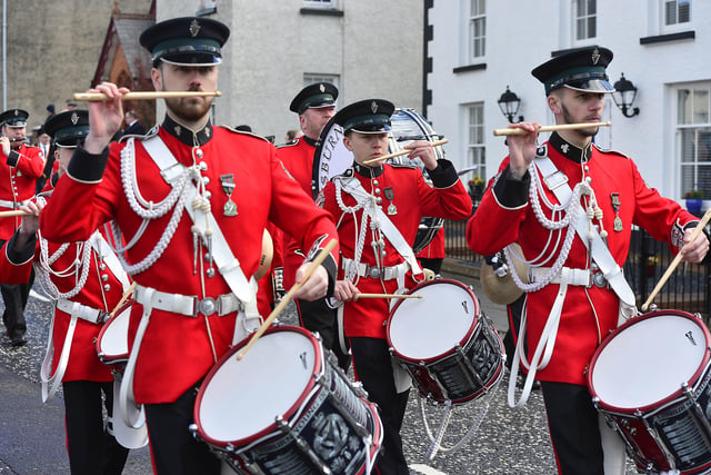 Keeping the beat during the Royal Black Institution parade.  
Picture: Arthur Allison/Pacemaker Press.