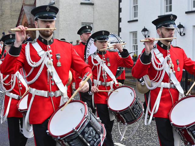 Keeping the beat during the Royal Black Institution parade.  Picture: Arthur Allison/Pacemaker Press.