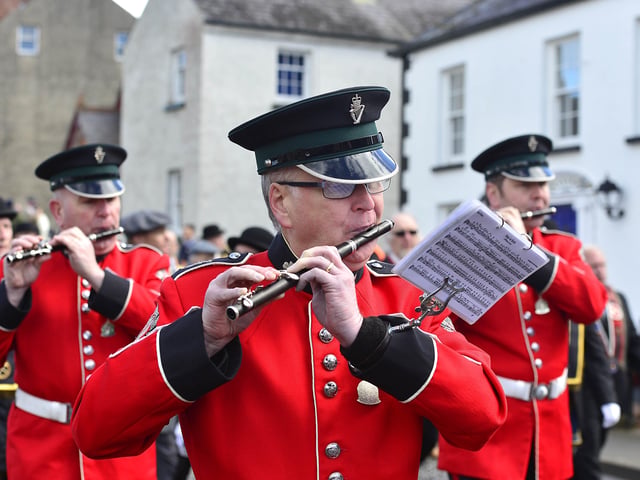 The parade through Loughgall marked a memorable day for the Royal Black Institution. Picture: Arthur Allison/Pacemaker Press.
