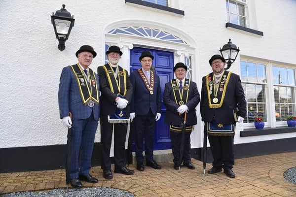 The grand opening of the  headquarters was officially declared open by Sovereign Grand Master Rev William Anderson. Picture: Arthur Allison/Pacemaker Press.