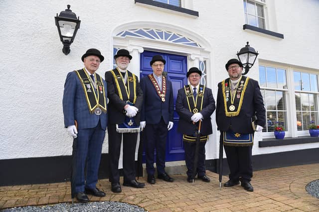 The grand opening of the headquarters was officially declared open by Sovereign Grand Master Rev William Anderson.
Picture: Arthur Allison/Pacemaker Press.