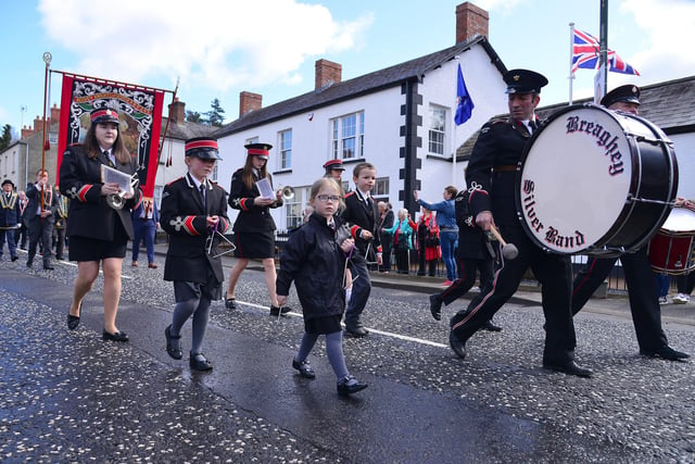 Taking part in the parade. 
Picture: Arthur Allison/Pacemaker Press.
