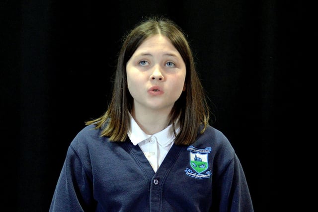 Alice Fox with her rendition of 'Tomorrow' from the musical, Annie. INPT13-214.