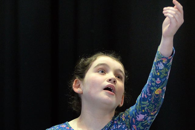 Lily McKeown was awardes joint 2nd place for her rendition of 'Castle On A Cloud'. INPT13-210.