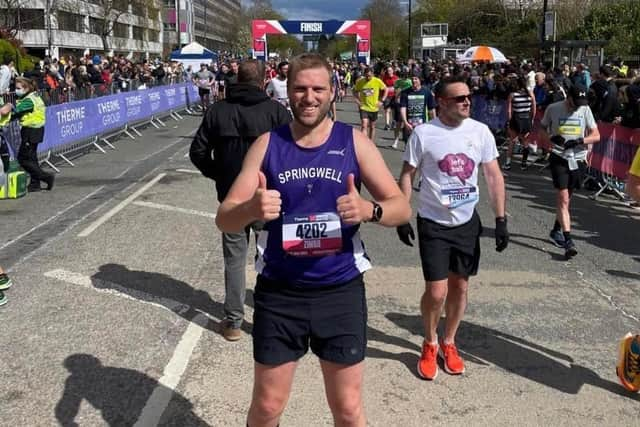 Laurence Blair at the Manchester Marathon