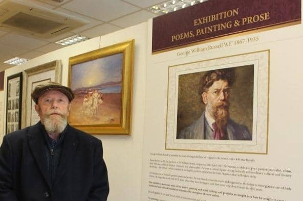 The AE Russell Festival in Lurgan is running all this week. At the exhibition is Lurgan man Jim Conway who is involved with the group running the festival. Photo by Donagh McKeown.