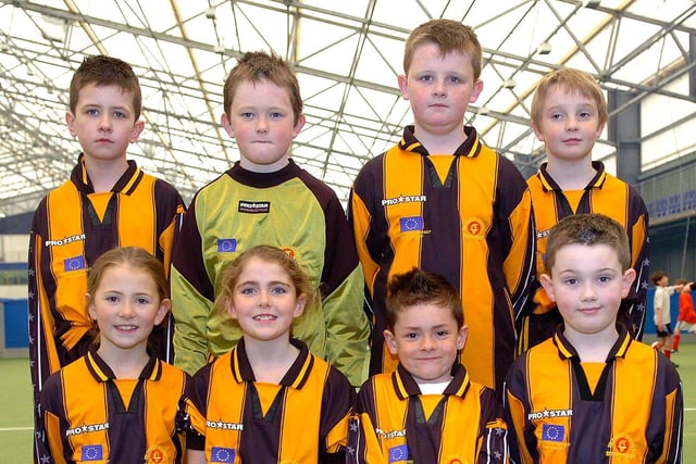 The team from St Patrick's Primary School in Moneymore who enjoyed the Spires Super Six Cup soccer tournament in 2010.