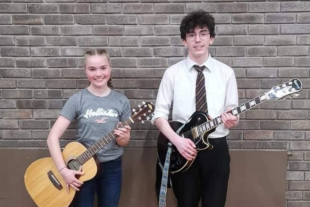 Megan McGarel and Kyle Stewart - Both won prizes in the Guitar classes