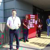 Pictured left to right: Mr Rob Spence, Colorectal Surgeon, Sarah Christie Colorectal Nurse Specialist, Una-Mairead Brady Colorectal Nurse Specialist, Mr Conor Warren Colorectal Surgeon, Martina Finn Colorectal Nurse Specialist, Jacqueline Blair Colorectal Nurse Specialist