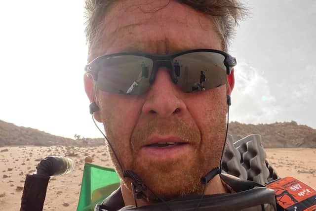 Niall battled eight hour sand storms and suffered blood blisters during the marathon.