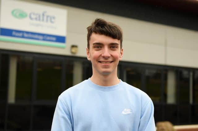 Lee Usher at the Loughry College campus of CAFRE. Photo: CAFRE Facebook page