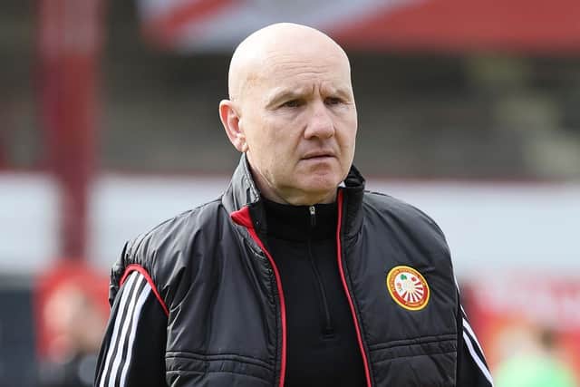 Portadown manager Paul Doolin watched his side fall to defeat on Saturday against Warrenpoint Town in the Danske Bank Premiership. Pic by Pacemaker.