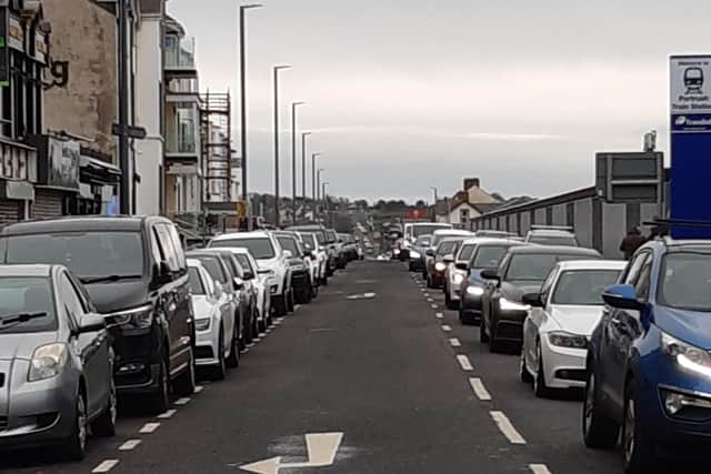 Traffic queued for miles in and out of Portrush