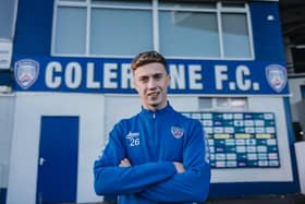 Matthew Shevlin has signed a new contract with Coleraine.  Mandatory Credit: David Cavan/Coleraine FC