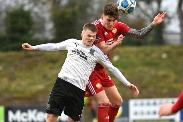 Portadown defender Paddy McNally on his return to the Premiership against Ballymena United after a 15-month recovery from injury. Pic by PressEye Ltd.