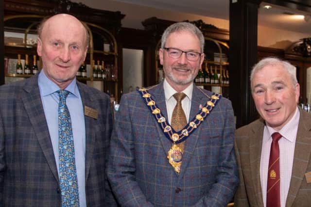 Co. Antrim Agricultural Association Chairman Robert Dick, Mayor of Mid and East Antrim Councillor, William McCaughey and Co. Antrim Agricultural Association President Sam Smith at the Ballymena Show launch event.