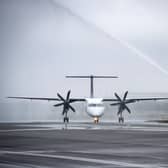 Inaugural Flybe flight from Birmingham receives water cannon welcome at Belfast City Airport