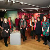 Pictured (L-R) at the launch of Bad Bridget at Ulster American Folk Park are Fiona McDonnell, Tasha Marks, Victoria Millar, Jan Carson, Andrew McDowell, Kathryn Thomson, Franziska Schroeder, Dr Leanne McCormick and Dr Elaine Farrell. Photo by Photo by Darren Kidd/Presseye