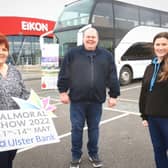 Jenny McNeill, Royal Ulster Agricultural Society is joined by Andy Hazley, Learning Space UK and Gail Walker, Big White Coach Events at the Eikon Exhibition Centre ahead of the Balmoral Show