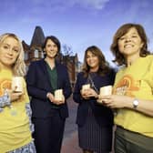 ‘Ballymena Darkness Into Light (DIL) committee members joined Pieta and Electric Ireland for the launch of the annual fundraising event - Martha Lemon, Ballymena DIL committee member, Anne Smyth, Electric Ireland, Tracy Mongan, Pieta, and Claire Anderson Ballymena DIL committee member’