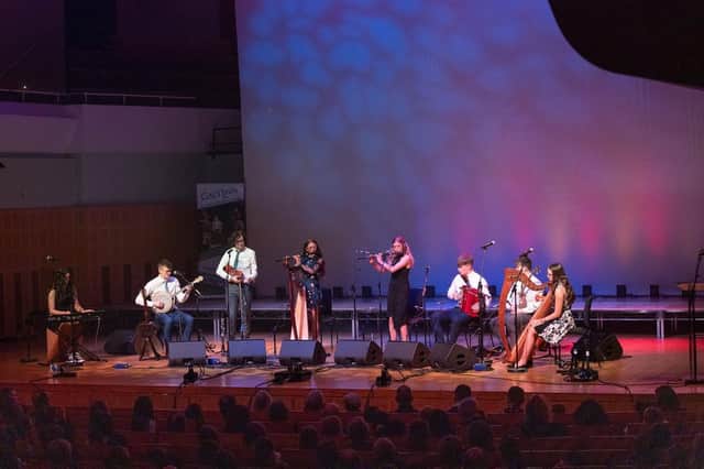 Loreto College traditional group Tigh Tara on stage at the National Concert Hall, Dublin, during the All-Ireland Final of the Gael Linn Siansa competition