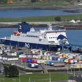 The European Causeway, which can carry up to 410 passengers, docked at Larne Harbour.  Picture by Stephen Hamilton / PressEye