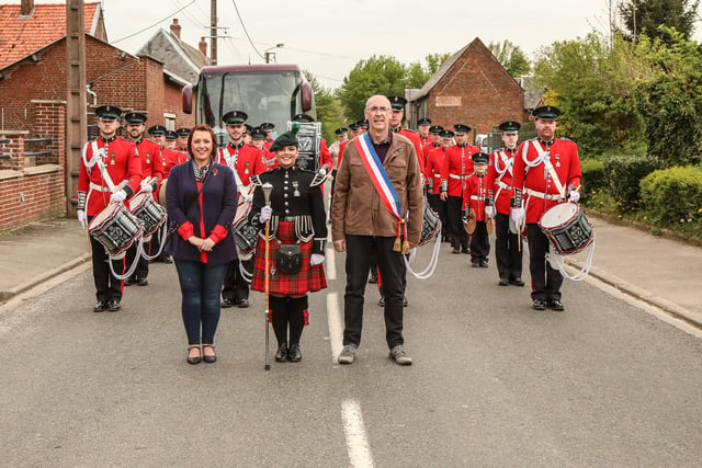 The Band were given a Civic Reception by the Mayor and residents of Bertrancourt. Pic by Norman Briggs, rnbphotographyni