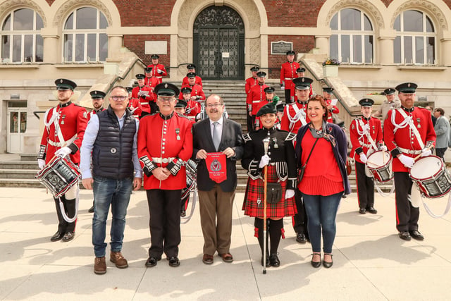 The Band played for the Mayor and the people of Albert. Pic by Norman Briggs, rnbphotographyni