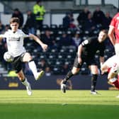 Portadown man Darren Robinson (17) makes his debut with Derby County  against  Bristol City last Saturday April 23, 2022.