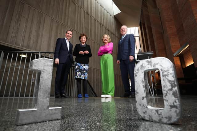 Ray Hutchinson, Chairman MAC, Roisin McDonough, Arts Council, Anne McReynolds the MAC and Liam Hannaway Chair of the Arts Council