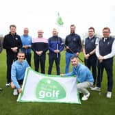 Aaron Hughes, Keith Gillespie and participating golf clubs’ representatives launch the Region of Murcia Masters.