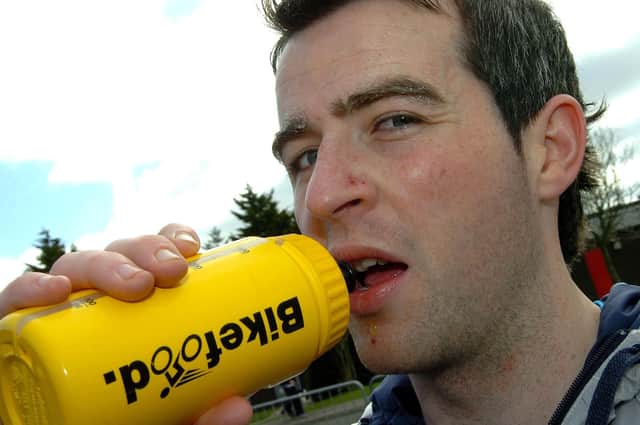James Crossin fuels up prior the start of the Mid-Ulster Duathlon in 2010.