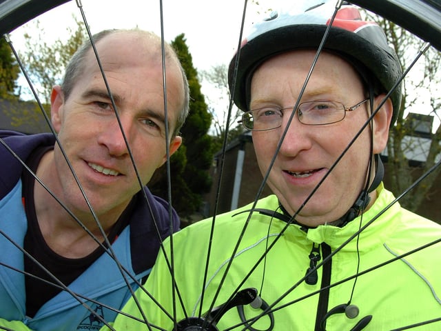 Paul Mallon and Robert Ryan who took part in the Mid-Ulster Duathlon.