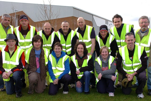 The Mid-Ulster Duathlon race officials pictured before the event in 2010.