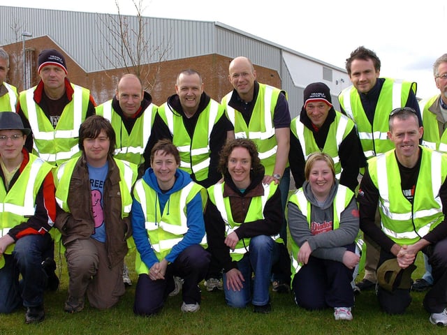 The Mid-Ulster Duathlon race officials pictured before the event in 2010.