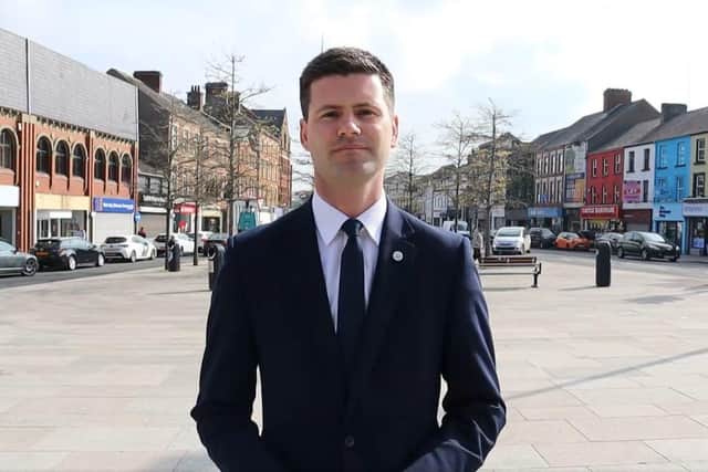 Upper Bann DUP candidate Jonathan Buckley says election posters and billboards were defaced in Portadown.