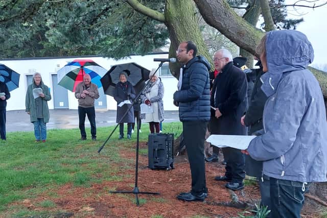 A gathering of almost 50 joined the Easter Sunrise Service held at Christie Park.