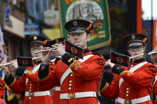 A flautist with the Churchill Flute Band. INLS2815-146KM