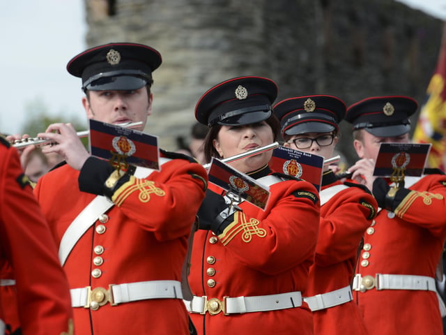 Flautists with the Churchill Flute Band. INLS3215-210KM